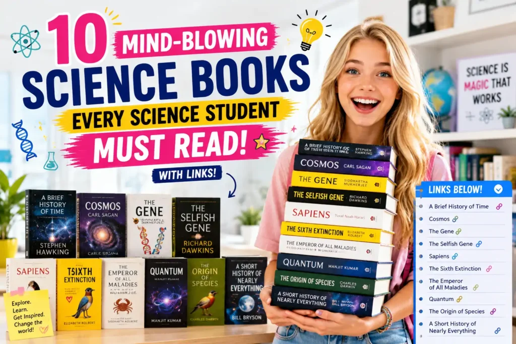 10 Mind-Blowing Science Books Every Science Student MUST Read with links