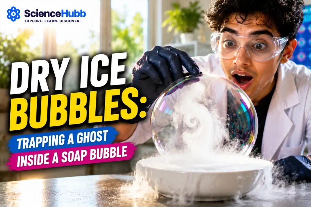 Dry Ice Bubbles: Trapping a Ghost Inside a Soap Bubble