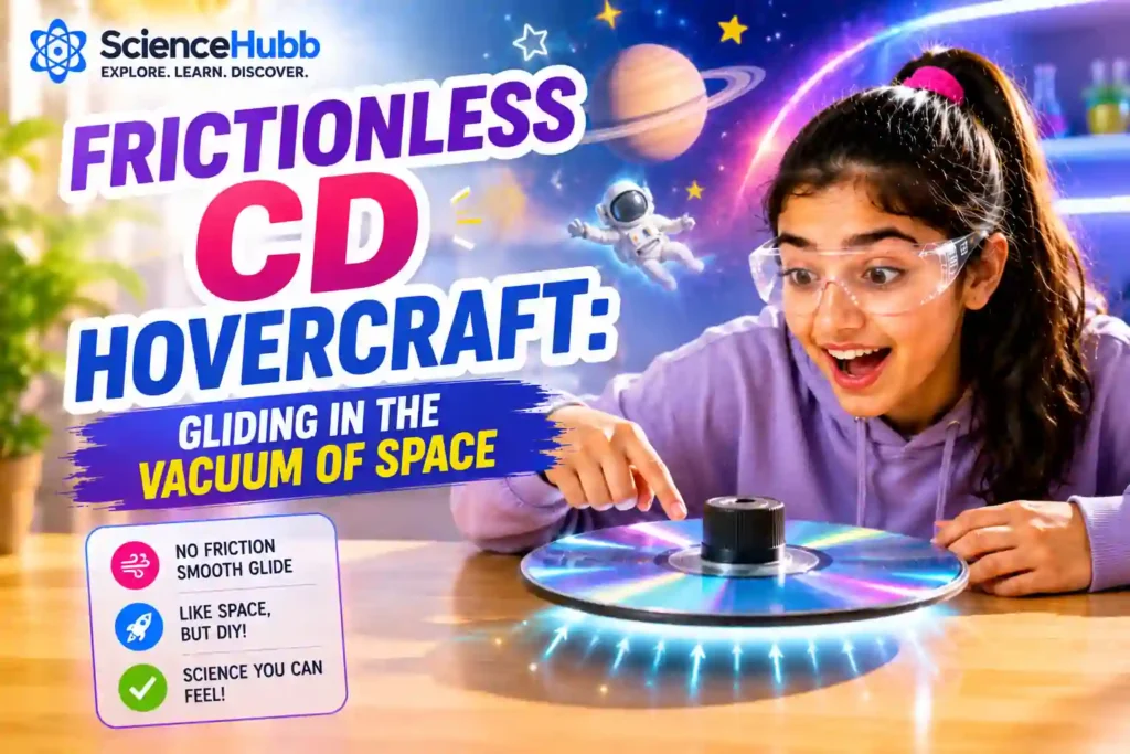 Frictionless CD Hovercraft: Gliding in the Vacuum of Space