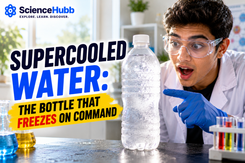 Supercooled Water: The Bottle That Freezes on Command